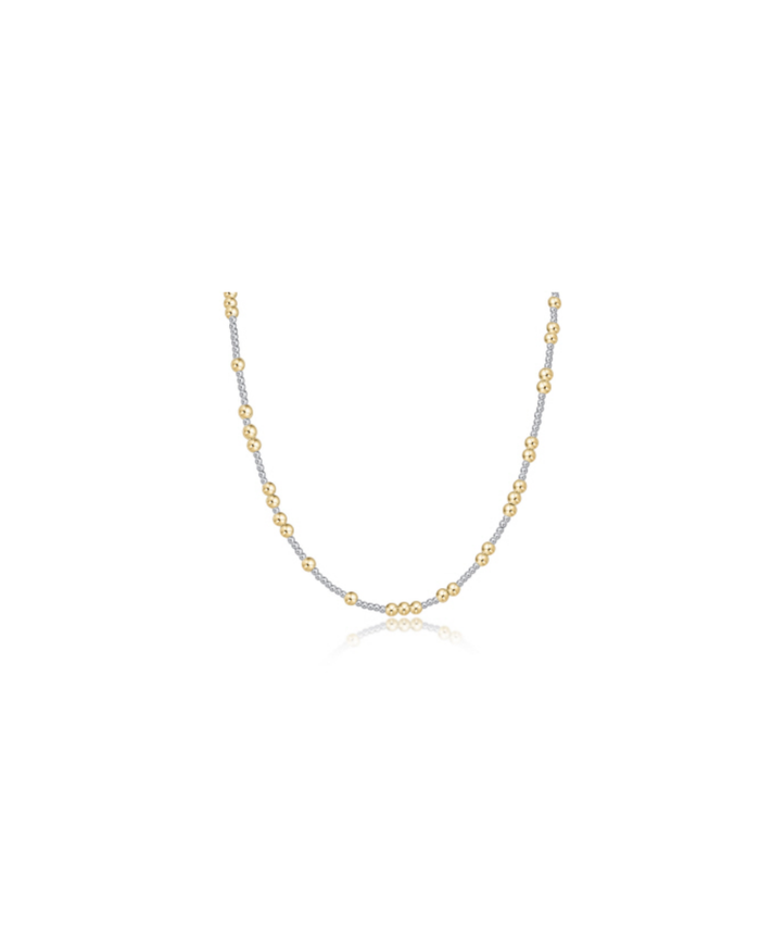 15" Choker Beaded - Hope Unwritten Mixed Metal 4mm
