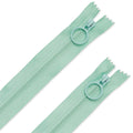 20" Mint Hoop Pull Zipper (2 pk) (ZW6745) - Boho Fabrics - Zippers