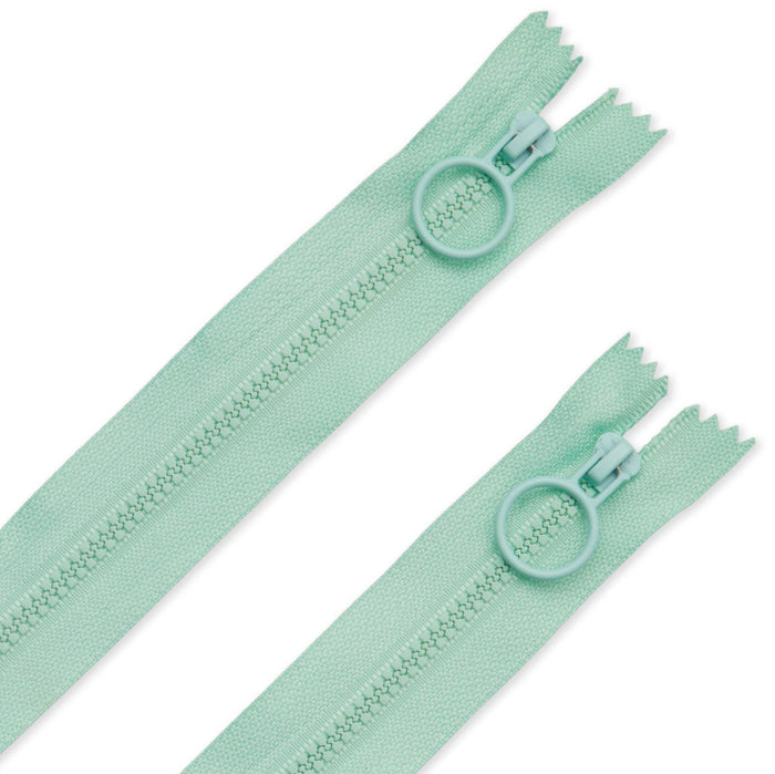 20" Mint Hoop Pull Zipper (2 pk) (ZW6745) - Boho Fabrics - Zippers