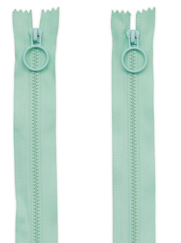 20" Mint Hoop Pull Zipper (2 pk) (ZW6745) - Boho Fabrics - Zippers