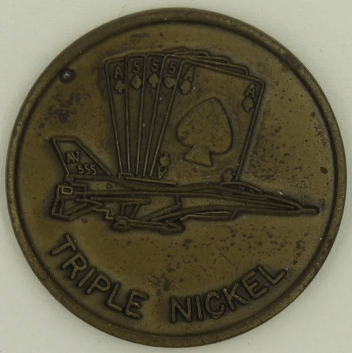 555th Fighter Sq Triple Nickel Aviano AB, Italy Air Force Challenge Coin
