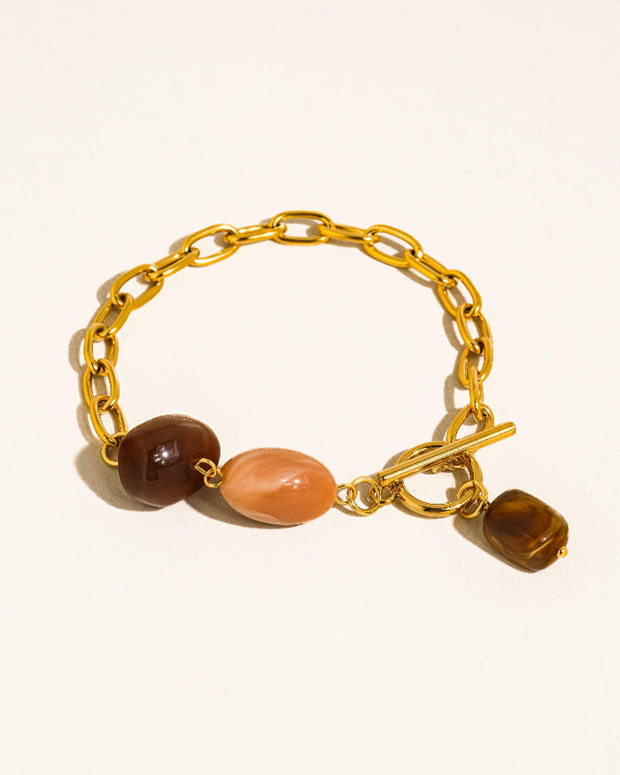 Agate Stone Charm Bracelet