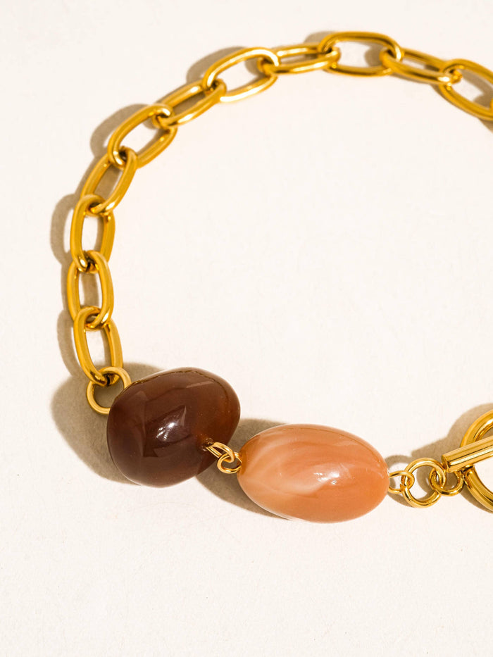 Agate Stone Charm Bracelet