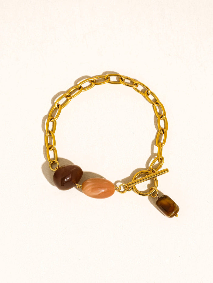 Agate Stone Charm Bracelet