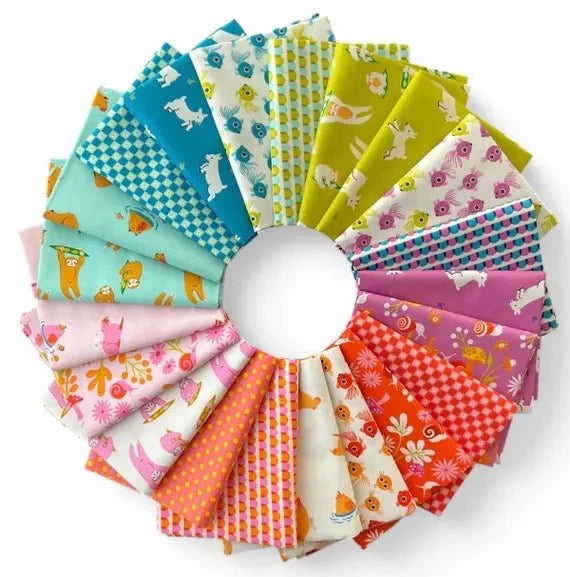 Animal Animal Vintage Blue RS5167 13 Ruby Star1 - Boho Fabrics - Quilting Cotton, Woven