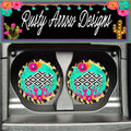 Aztec Buffalo Set of 2 Car Coasters - Car Coasters