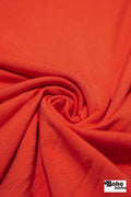 Bamboo French Terry, in Red Orange. Knit Fabric - Boho Fabrics - French Terry Solid Knit