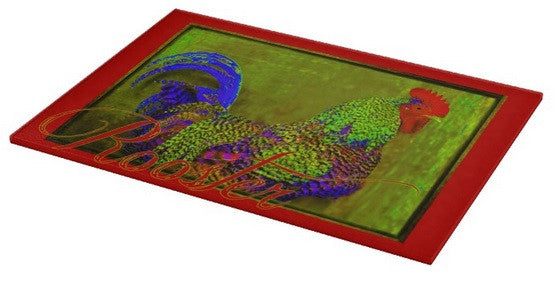 Bert the Rooster Red Cutting Board