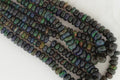 Black Ethiopian Opal 3mm Smooth Rondelles