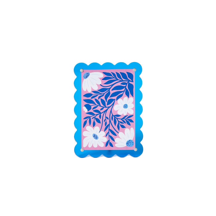 Blue Acrylic Scallop Picture Frame