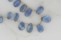 Blue Kyanite 8x6mm Faceted Pear Shaped Briolettes