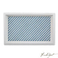 Blue Seersucker Needlepoint Valet Tray
