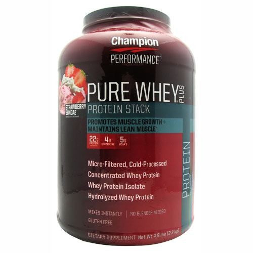 Champion Nutrition Pure Whey Plus - Strawberry Sundae - 4.8 lb - 027692114891