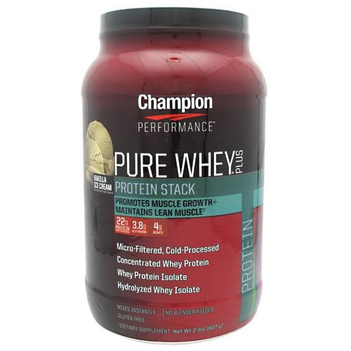 Champion Nutrition Pure Whey Plus - Vanilla Ice Cream - 2 lb - 027692204929