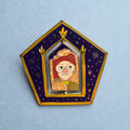 Chocolate card spinner pin  | 6-6 cm | 2.4-2.4 inch