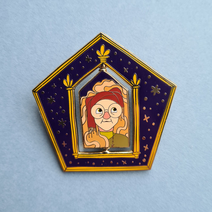 Chocolate card spinner pin  | 6-6 cm | 2.4-2.4 inch