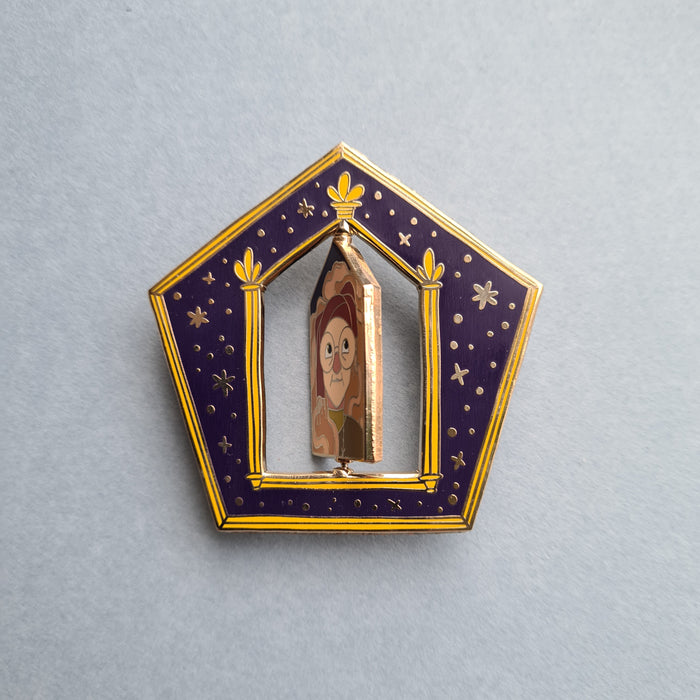 Chocolate card spinner pin  | 6-6 cm | 2.4-2.4 inch