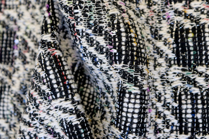 Confetti Plaid Boucle, Jacquard Knit Fabric (PRE - ORDER) - Boho Fabrics - Jacquard Knit Fabric