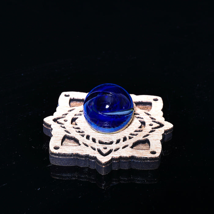 Cory Clark- Blue  Carving Spinner Marbles