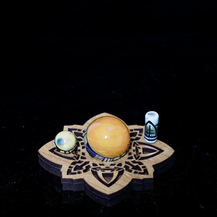 Cory Clark- Cream Gold Carving slurper sets