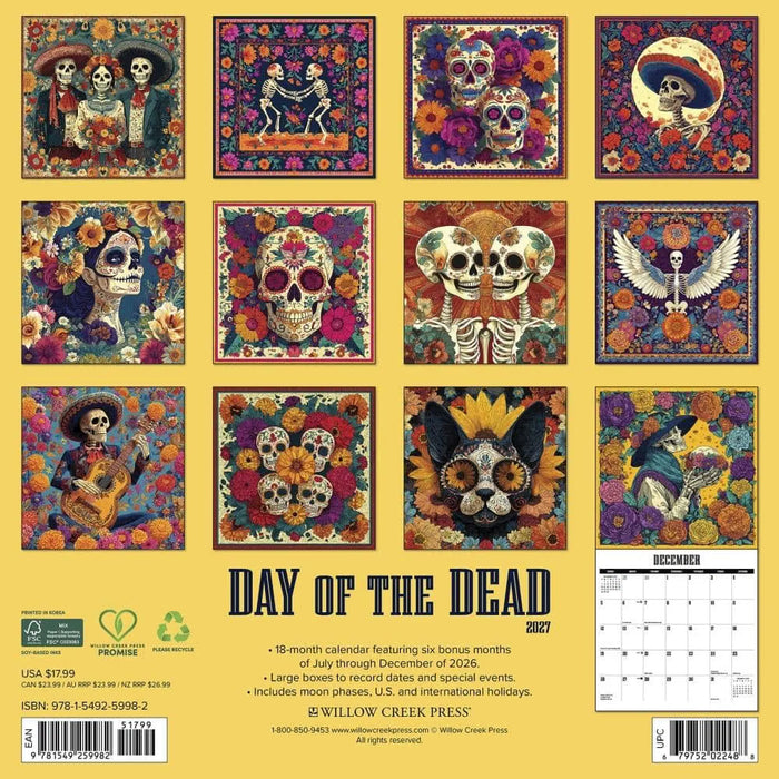 Day of the Dead - 2027 Wall Calendar | Willow Creek Press
