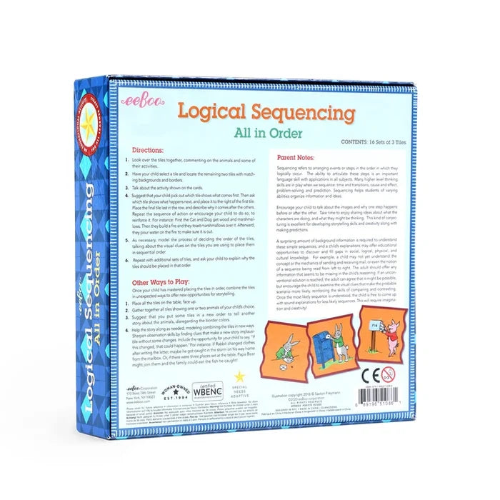 eeBoo | Mastering Logical Sequencing - All in Order | Children's Game