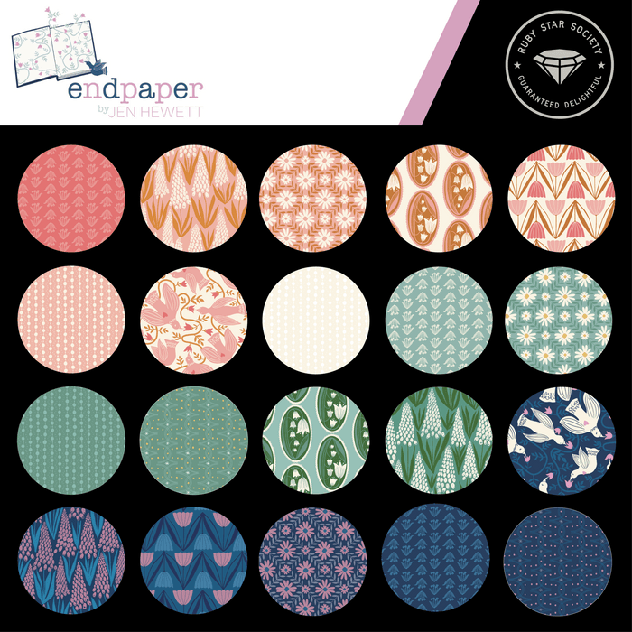 Endpaper Watercress RS6047 15 Ruby Star1 - Boho Fabrics - Quilting Cotton, Woven