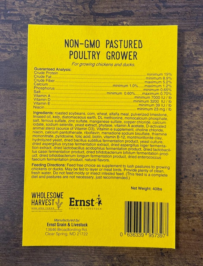 Ernst Grain & Livestock Wholesome Harvest Pastured Poultry Grower