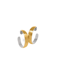 Ferrara Entrata Moon Large Hoop Earrings, Gold/Silver