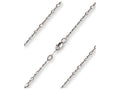 Figaro Chain, 24" length with lobster claw clasp, Silver Plated