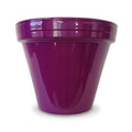 Flower Pot, Violet Ceramic, 4.5 x 3.75-In.