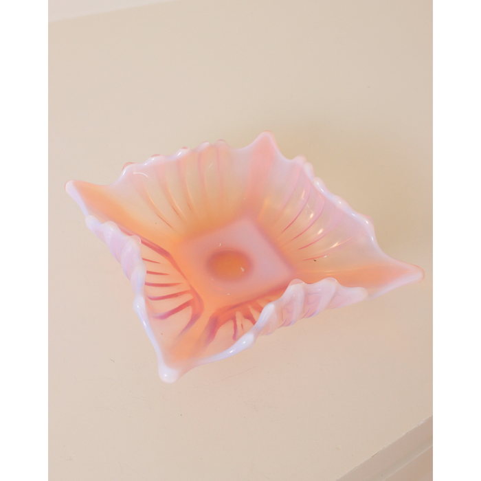 Fostoria Opalescent Pink Square Dish