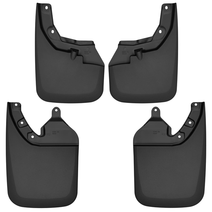 Front and Rear Mud Guards - Black (w/ OE Fender Flares) | 16-23 Tacoma