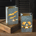 Galvanized Halloween Luminary Set