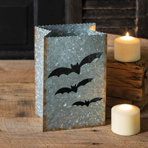 Galvanized Halloween Luminary Set