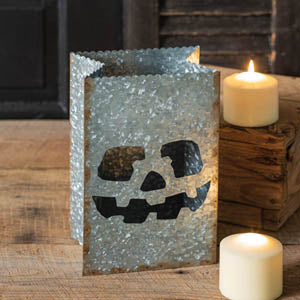 Galvanized Halloween Luminary Set