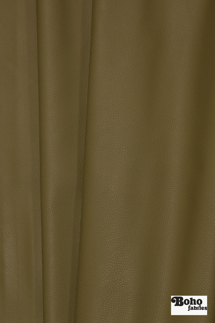 Green Pebble Faux Leather Upholstery Fabric