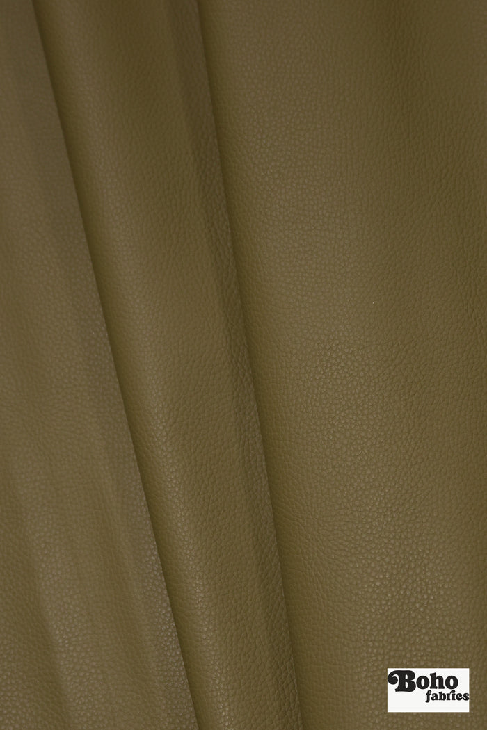 Green Pebble Faux Leather Upholstery Fabric