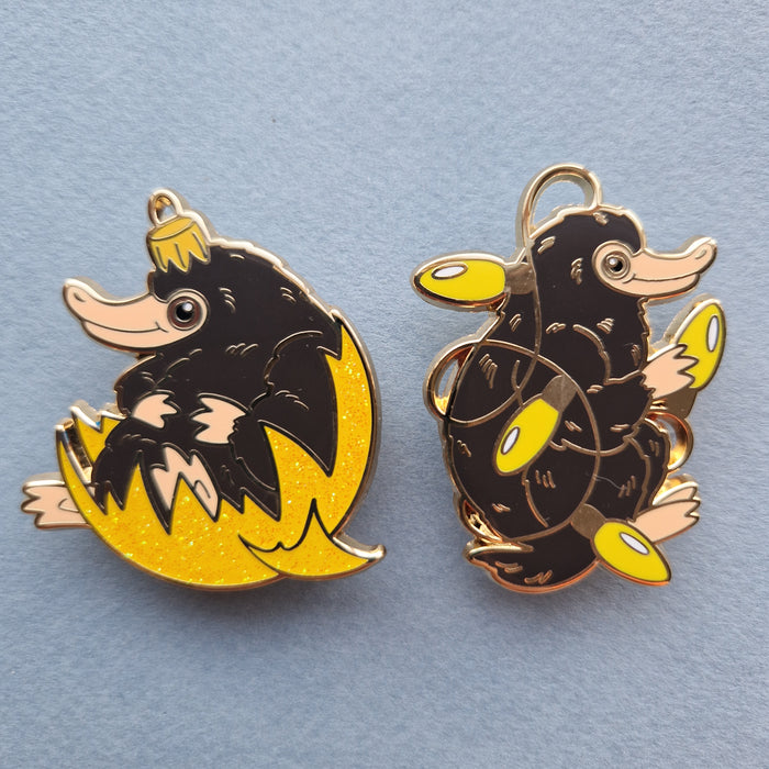 LAST 5: Christmas pin/ornament - yellow house (set of 2. 1 of each design)
