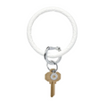 Leather Big O® Key Ring, Marshmello Basketweave