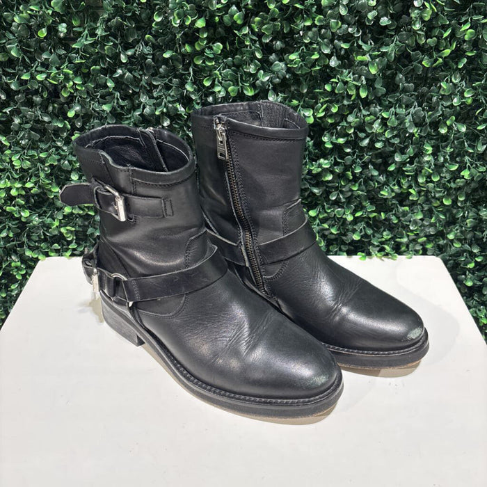 Leather Moto Boots
