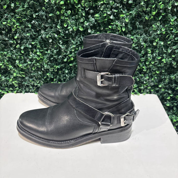 Leather Moto Boots