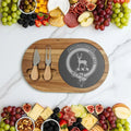 Macorquodale engraved Scottish heritage serving board in acacia wood and slate