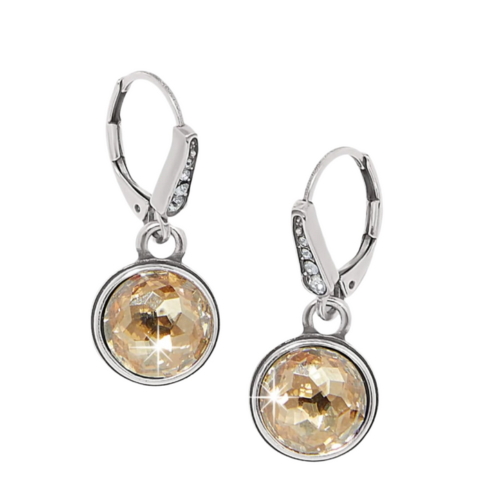 Meridian Aurora Leverback Earrings, Silver Golden