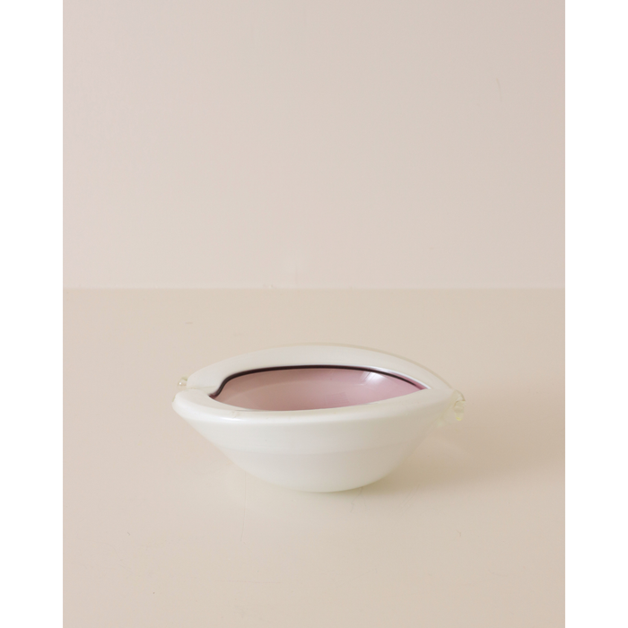 "Mid-Century Amethyst & White Geode Bowl