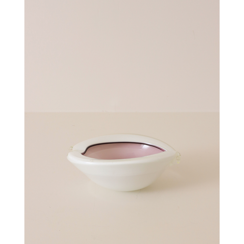 "Mid-Century Amethyst & White Geode Bowl