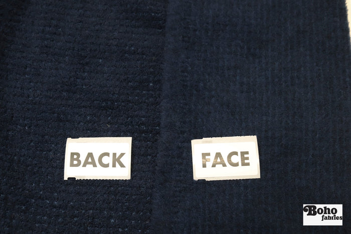 Navy Blue Heather, High Loft Fleece Fabric by Polartec. - Boho Fabrics - Performance Fabrics