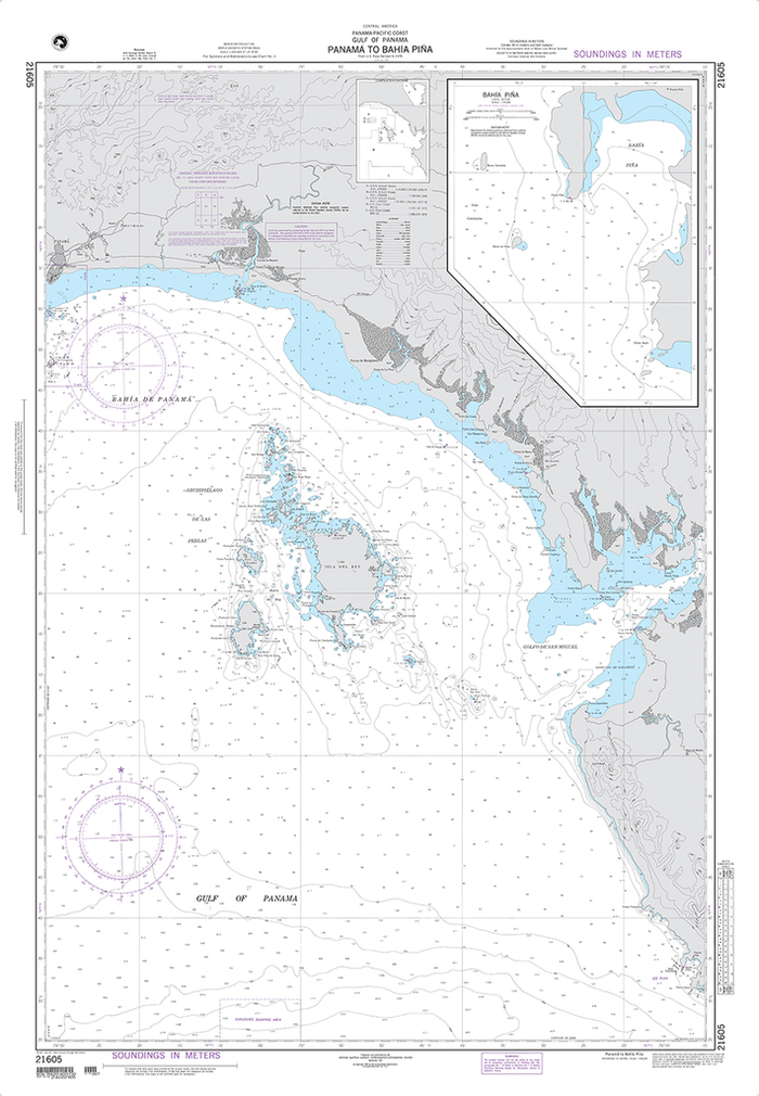 NGA Chart 21605: Panama to Bahia Pina
