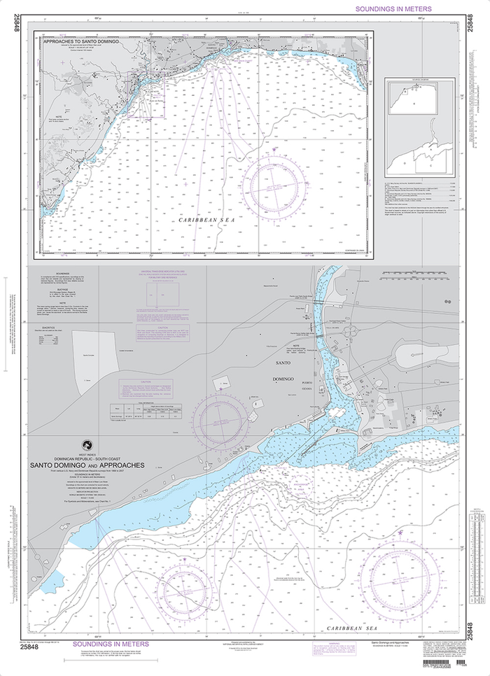 NGA Chart 25848: Dominican Republic-South Coast Plans: A. Puerto de Haina
