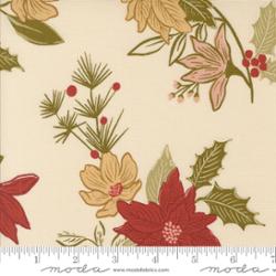 Old World Yuletide Eggshell Metallic by Moda - Metallic Cotton Fabric - 45620 11M - Boho Fabrics - Quilting Cotton, Woven